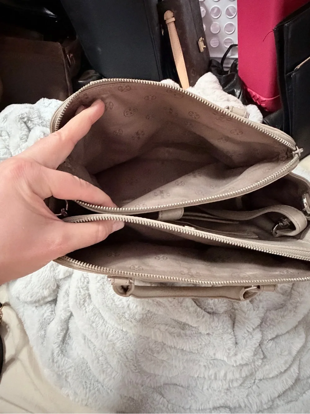 Tory Burch Double Zip Satchel